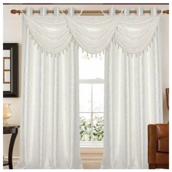Annabella Faux silk valance-pearl - Picture 3 of 6